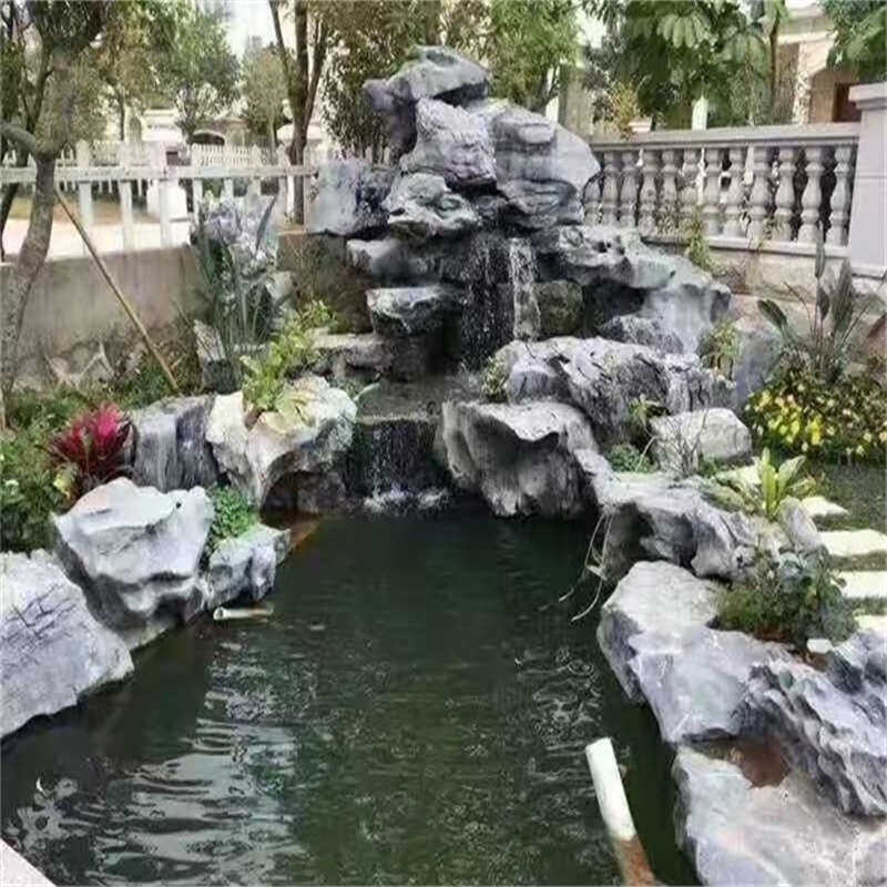 凤城庭院假山鱼池图片